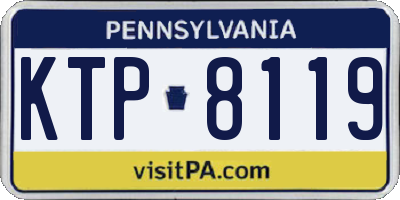 PA license plate KTP8119