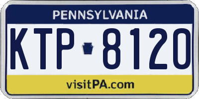 PA license plate KTP8120