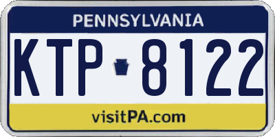 PA license plate KTP8122