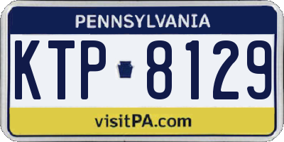 PA license plate KTP8129