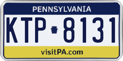 PA license plate KTP8131