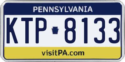 PA license plate KTP8133