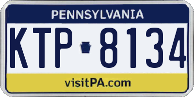 PA license plate KTP8134