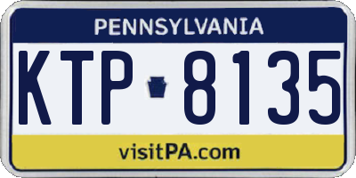 PA license plate KTP8135