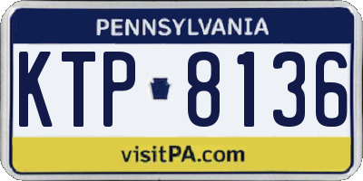 PA license plate KTP8136