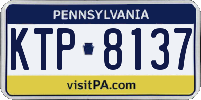 PA license plate KTP8137