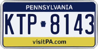 PA license plate KTP8143