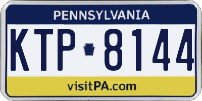 PA license plate KTP8144