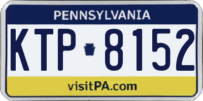 PA license plate KTP8152
