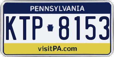 PA license plate KTP8153