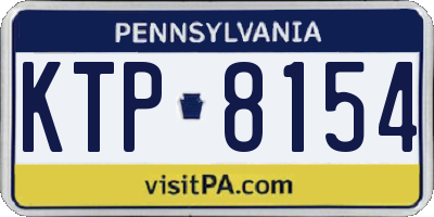 PA license plate KTP8154