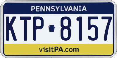 PA license plate KTP8157