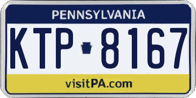 PA license plate KTP8167