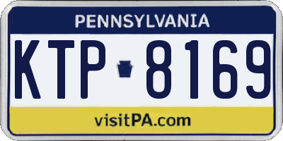 PA license plate KTP8169