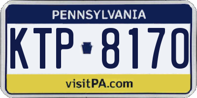 PA license plate KTP8170