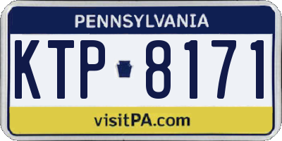 PA license plate KTP8171