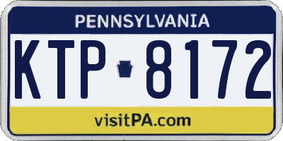 PA license plate KTP8172
