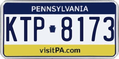 PA license plate KTP8173