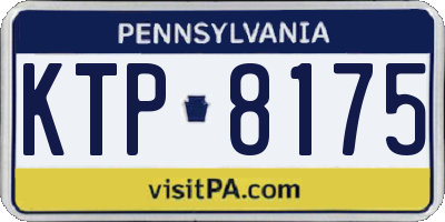 PA license plate KTP8175