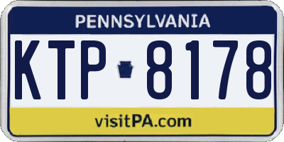PA license plate KTP8178