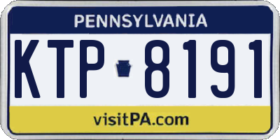 PA license plate KTP8191