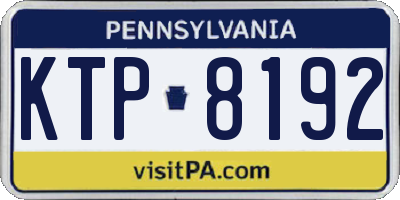 PA license plate KTP8192