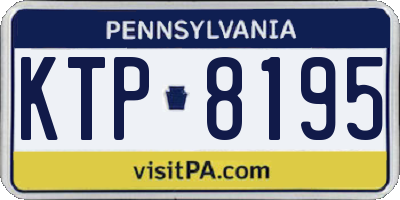 PA license plate KTP8195