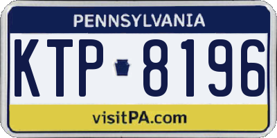 PA license plate KTP8196