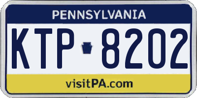 PA license plate KTP8202