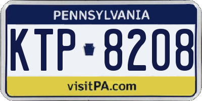 PA license plate KTP8208