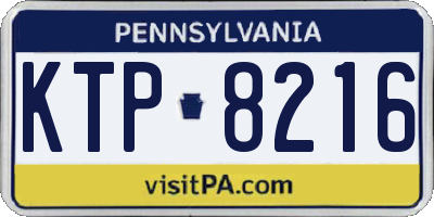 PA license plate KTP8216