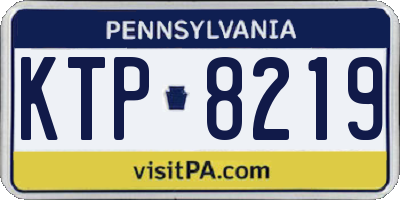PA license plate KTP8219