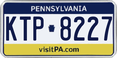 PA license plate KTP8227