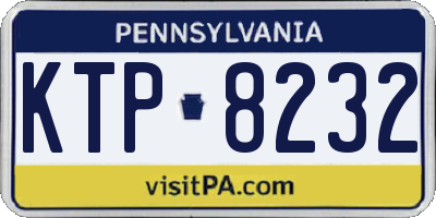 PA license plate KTP8232
