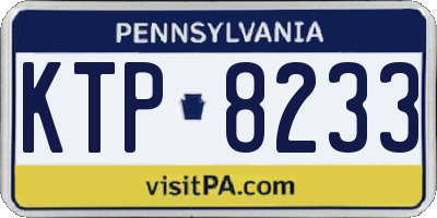 PA license plate KTP8233