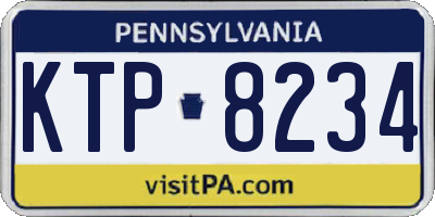 PA license plate KTP8234