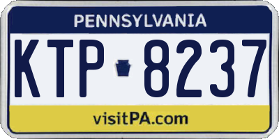 PA license plate KTP8237
