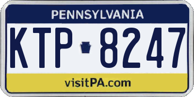 PA license plate KTP8247