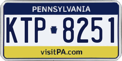PA license plate KTP8251