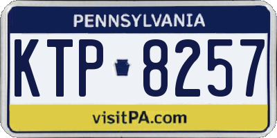 PA license plate KTP8257