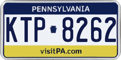 PA license plate KTP8262
