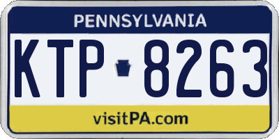 PA license plate KTP8263