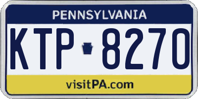PA license plate KTP8270