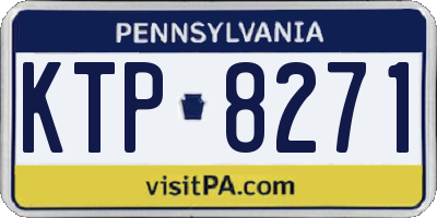 PA license plate KTP8271