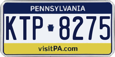 PA license plate KTP8275