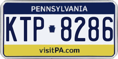 PA license plate KTP8286
