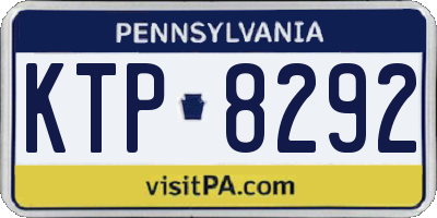 PA license plate KTP8292