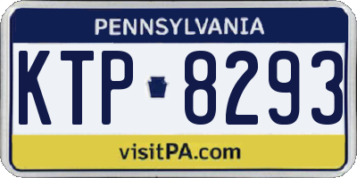 PA license plate KTP8293