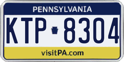 PA license plate KTP8304