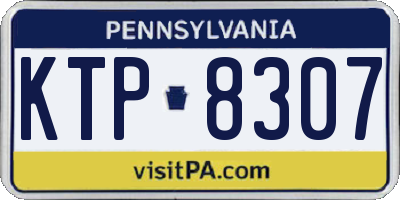 PA license plate KTP8307